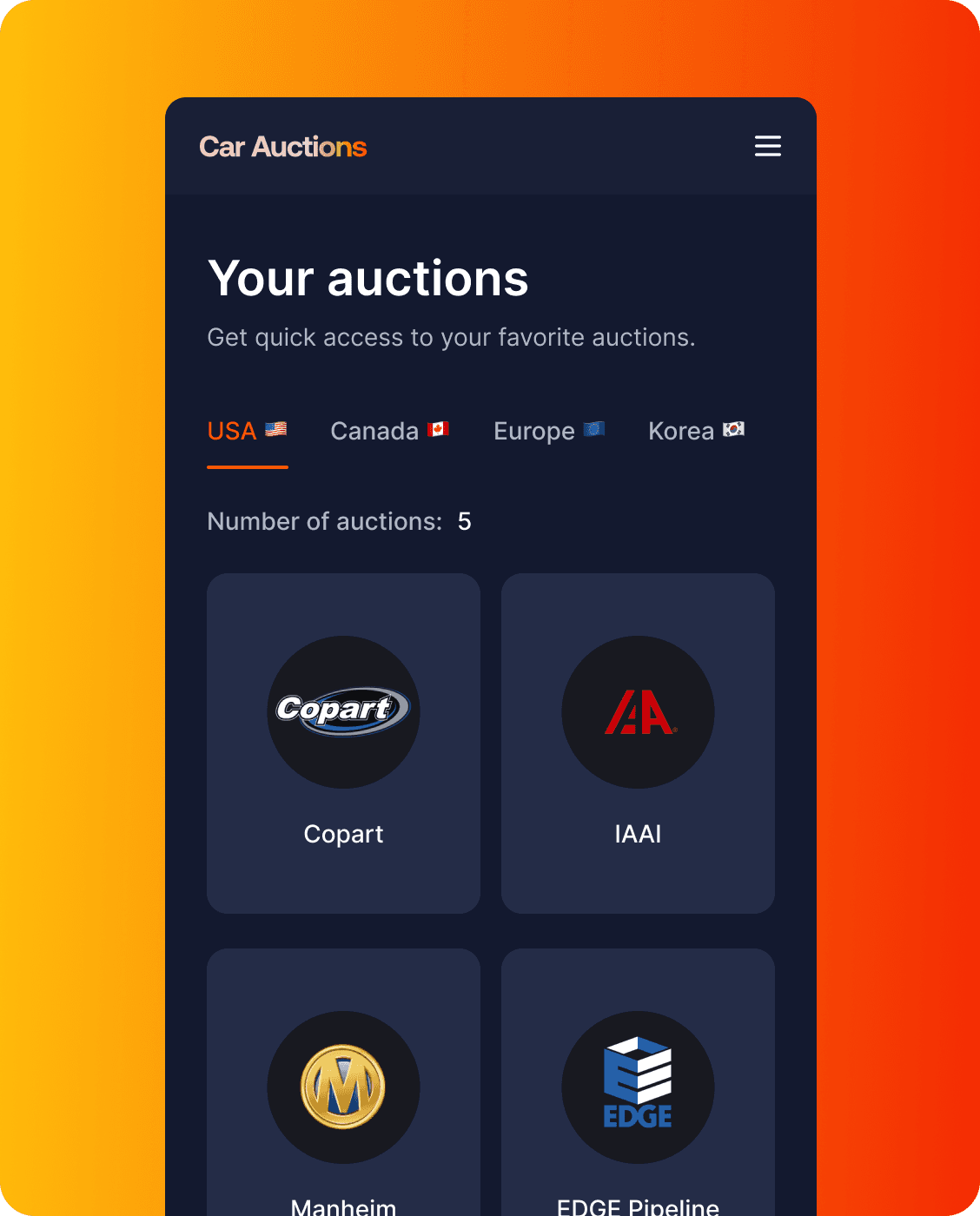 Car Auctions — preview